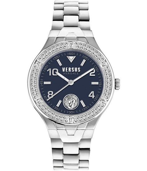 versace versus versace women s vittoria crystal analog stainless steel bracelet watch dillard s
