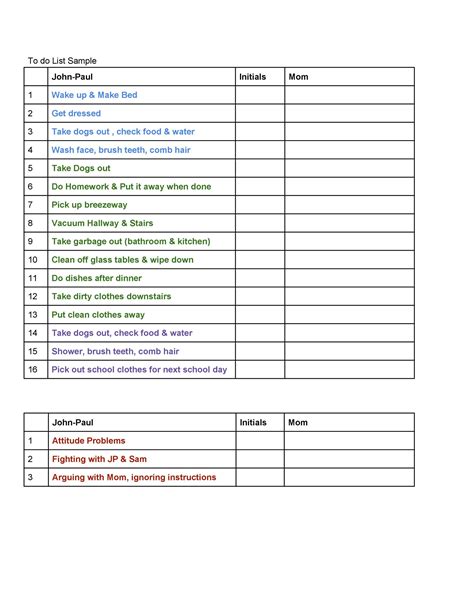 Check List Word Template