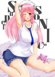 Super Sonico Animated Lowres Tagme Pink Hair Red Eyes Image View
