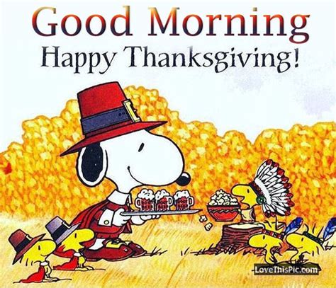 Snoopy Good Morning Happy Thanksgiving Pictures Photos And Images For