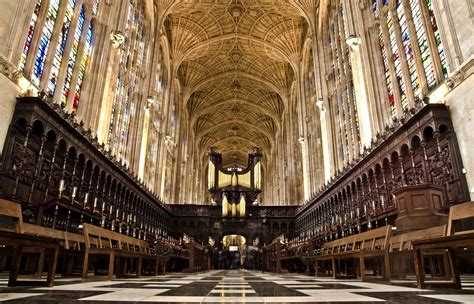 Choir At Kings College Chapel Cambridge Uk One Of The Greatest
