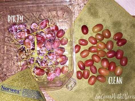 Keep your gloves clean because dirt can transfer into the mug coating while hot. Our grapes this morning were removed of waxes & dirt with ...