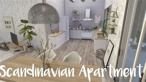 The Sims 4 Speed Build Scandinavian Apartment Youtube