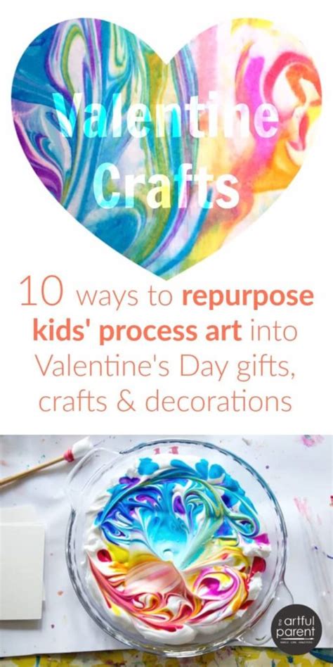 Montessori inspired valentine's day activities for toddlers, preschool, kindergarten and elementary students. 10 Valentine Craft Ideas Using Repurposed Kids Art
