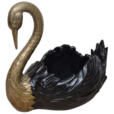 Vintage Black Swan Centerpiece By Chapman At 1stdibs