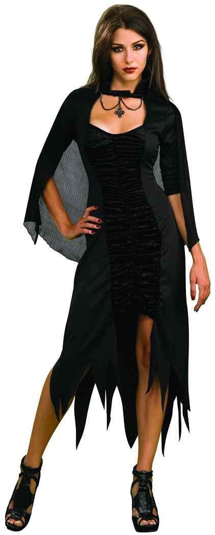 Nighthaunt Vampira Vampire Gothic Witch Fancy Dress Halloween Sexy Adult Costume