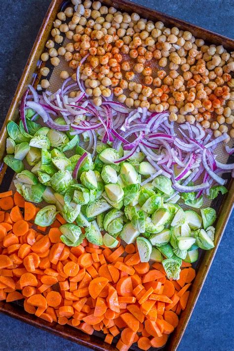 What do brits eat during christmas dinner? Roasted Vegetable and Chickpea Meal Prep Bowls - She Likes ...