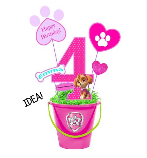 Paw Patrol Number Centerpiece 46a
