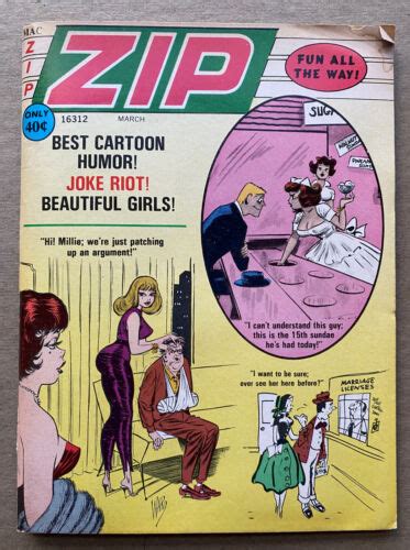Vintage Zip Magazine • 1972 March • Bill Ward Cartoons • Pinups Ebay