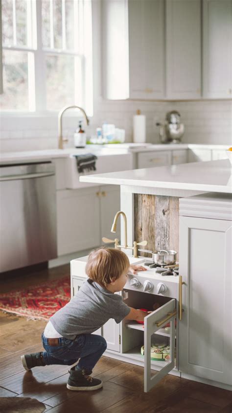 Photo courtesy of pottery barn. Pottery barn gray Chelsea kid play kitchen. Child. Toddler ...