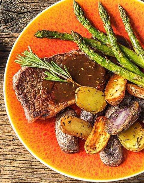 Fig And Rosemary New York Strip Steak With Fingerling Potatoes And