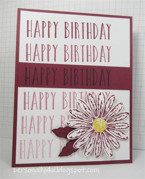 Happy Birthday In Merry Merlot Birthday Stamps Stamp Projects