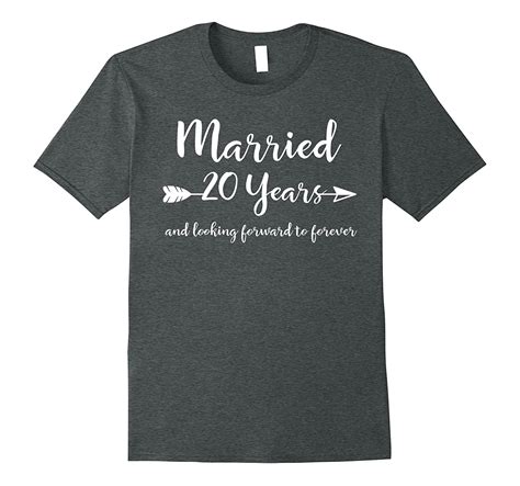 Meaning of the 20th anniversary gift symbols. 20th Wedding Anniversary Gift T-Shirt Him Her Couples Tee ...