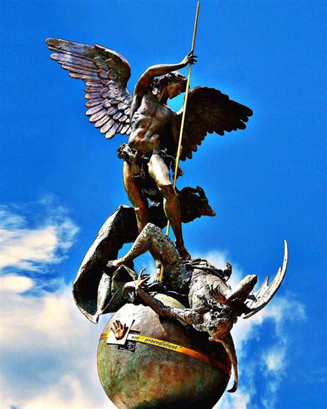 Archangel Michael Statue Bronze Of Religious Art Aongking Sculpture