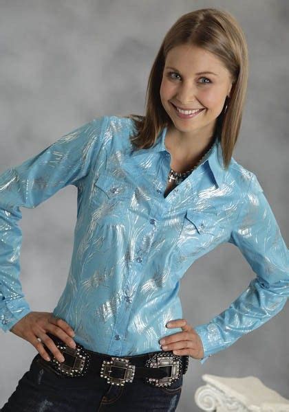 Bluelights Light Turquoise Western Show Shirt Lots Of Shimmer