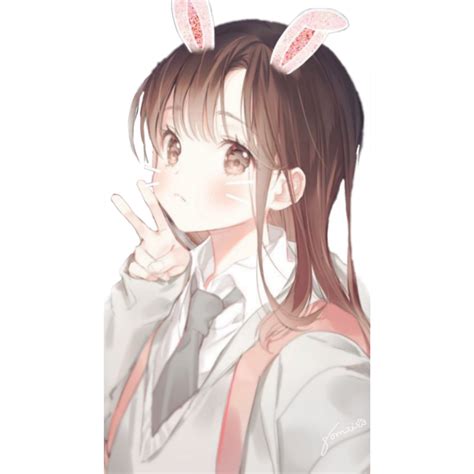 Aesthetic Anime Girl With Brown Hair Otaku Wallpaper