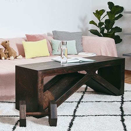 The idea is to turn your coffee table into a bench for pressing. HOME DZINE Home DIY | Coffee Table that's also a Workout Bench