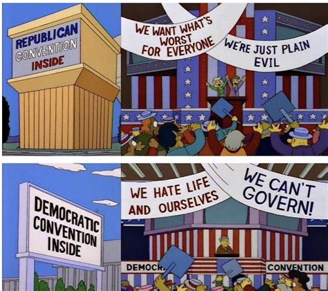 Democratic And Republican Conventions Inside The Simpsons Know Your Meme