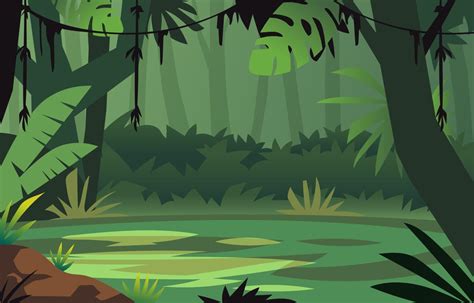 Forest Ppt Background Cartoon