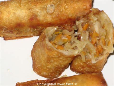 Spring roll is made with ingredients of universal appeal, which is making spring rolls isn't difficult, but before you jump to the recipe section below, take a few minutes. Vegetable Spring Rolls Recipe | Chinese Recipe ...