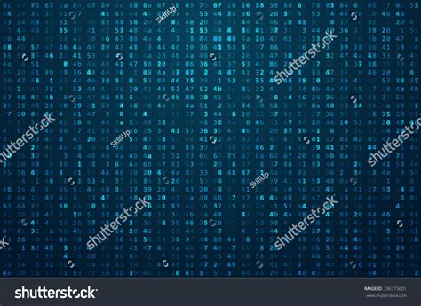 Abstract Blue Technology Background Binary Computer Code Programming