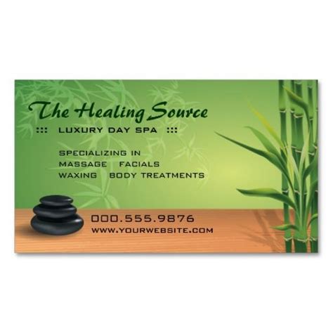 Serene Massage And Spa Appointment Business Card Massage Therapy Business Cards Massage
