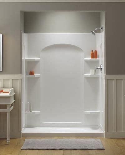 Having a shower stall with seat is conveniently important for every bathroom. Ensemble 60" x 30" End Drain High-Gloss Shower Stall, Left ...