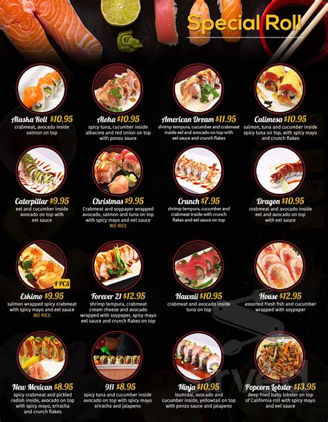 21 Sushi House Menu In Calimesa California Usa