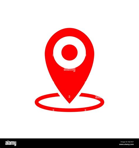 Location Map Icon Gps Pointer Mark Symbol Pin Sign Isolated On White