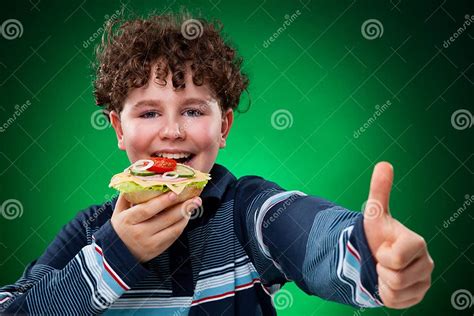 Kid Eating Healthy Sandwiches Stock Photo Image Of Child Delicious