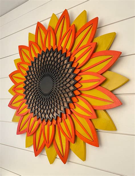 Oversized Wall Art Sunflower Wall Decor Large Wall Decor Etsy