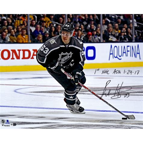 bo horvat vancouver canucks autographed 16 x 20 2017 all star game photograph with 1st nhl asg