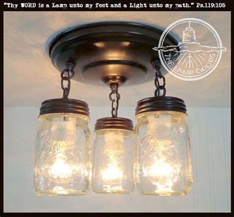 Mason Jar Light Fixture New Pint Trio Mason Jar Light Fixture Mason