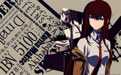 Wallpaper Steins Gate Makise Kurisu Anime Girls Schoolgirl Tie