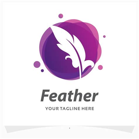 Feather Logo Design Template 14797070 Vector Art At Vecteezy