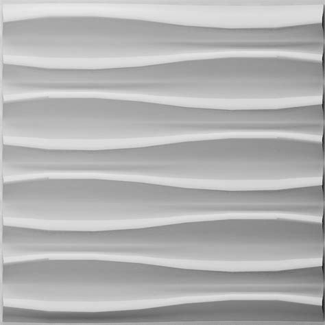 A21042 3d Wall Panels Wave Paintable Paneling White 12 Tiles 32 Sf