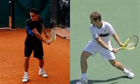 Most players change grips during a match depending on what shot they are hitting. The Four Horsemen - The Backhands of Federer, Gasquet ...