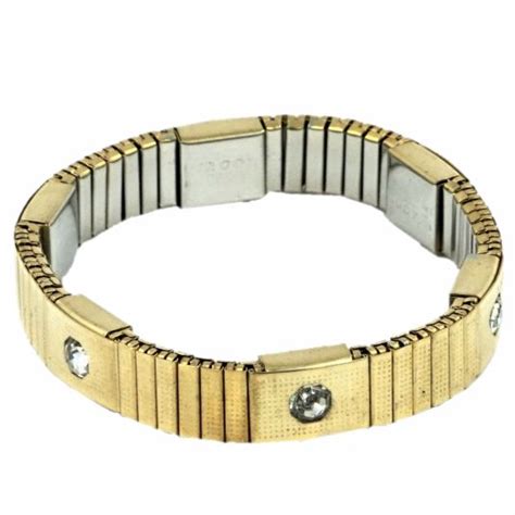 Dick Wicks Magnetic Fancy Stretch Health Bracelet With Diamantes