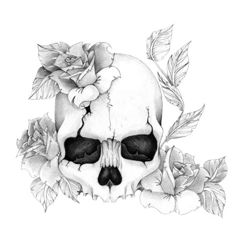 Skullnroses By Skrzynia Art Skull Wallpaper Skull Tattoo Design
