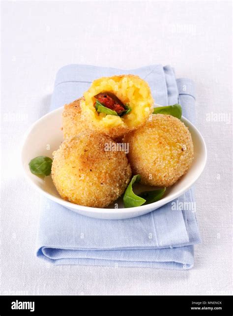 Arancini Di Riso Deep Fried Rice Balls Italy Stock Photo Alamy