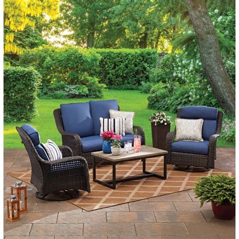 The best patio furniture has two requirements: Better Homes & Gardens Ravenbrooke 4-Piece Patio Furniture ...