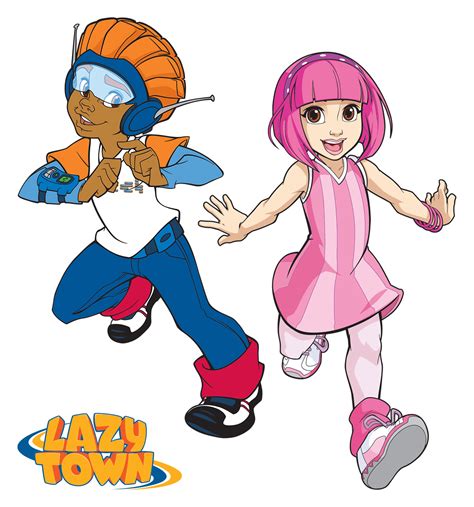 image nick jr lazytown pixel and stephanie illustrated png lazytown wiki fandom powered