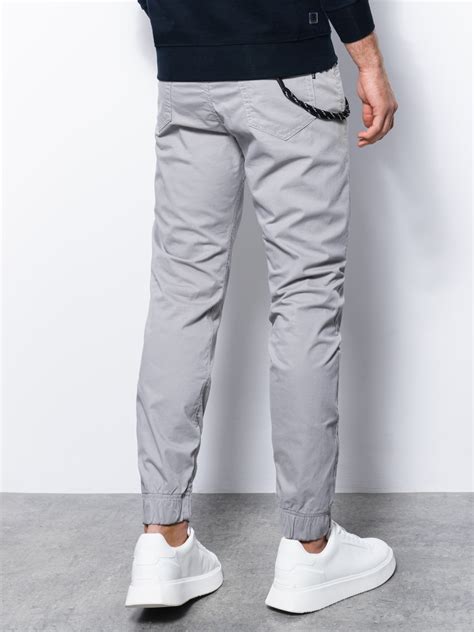 Mens Pants Joggers P908 Light Grey Modone Wholesale Clothing For Men