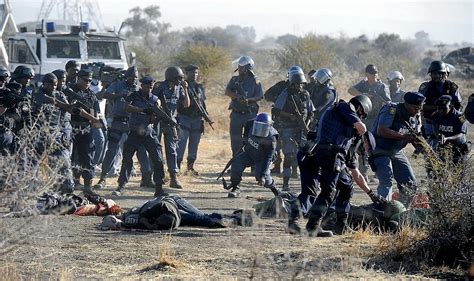 The incident took place on the 25th anniversary of a nationwide miners' strike. 'Apologise, compensate Marikana victims and declare a ...