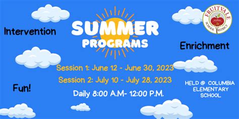 Summer Program Registration Endeavour Elementary School