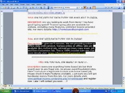 Start earning daily, weekly via paypal or direct bank one can earn a decent income by doing online typing jobs from home as it depends on your own performance. Home Based Typing Job Ad-posting Tutorial - YouTube