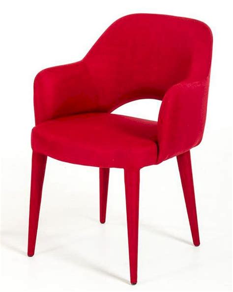 But look how cheerful red chairs can be! Modern Red Fabric Dining Chair 44D8980CH-R