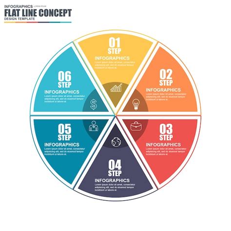 Premium Vector Thin Line Flat Cycle Diagram Infographic Elements