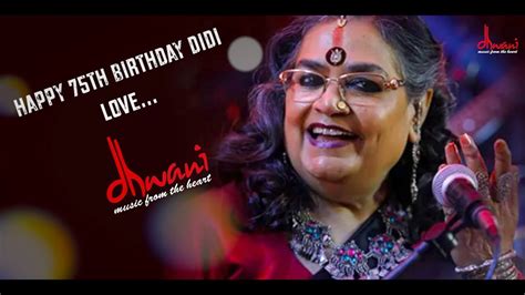 Usha Uthup 75th Birthday Tribute Dhwani Red Wall Series Youtube