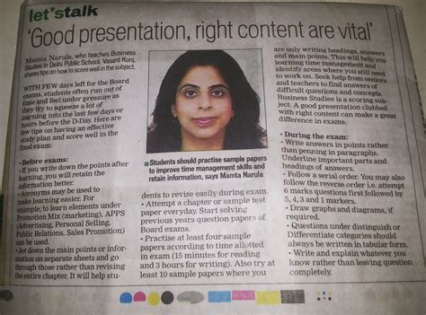 English language paper 2, question 5: Business Studies Class 12: Article in Hindustan Times ...